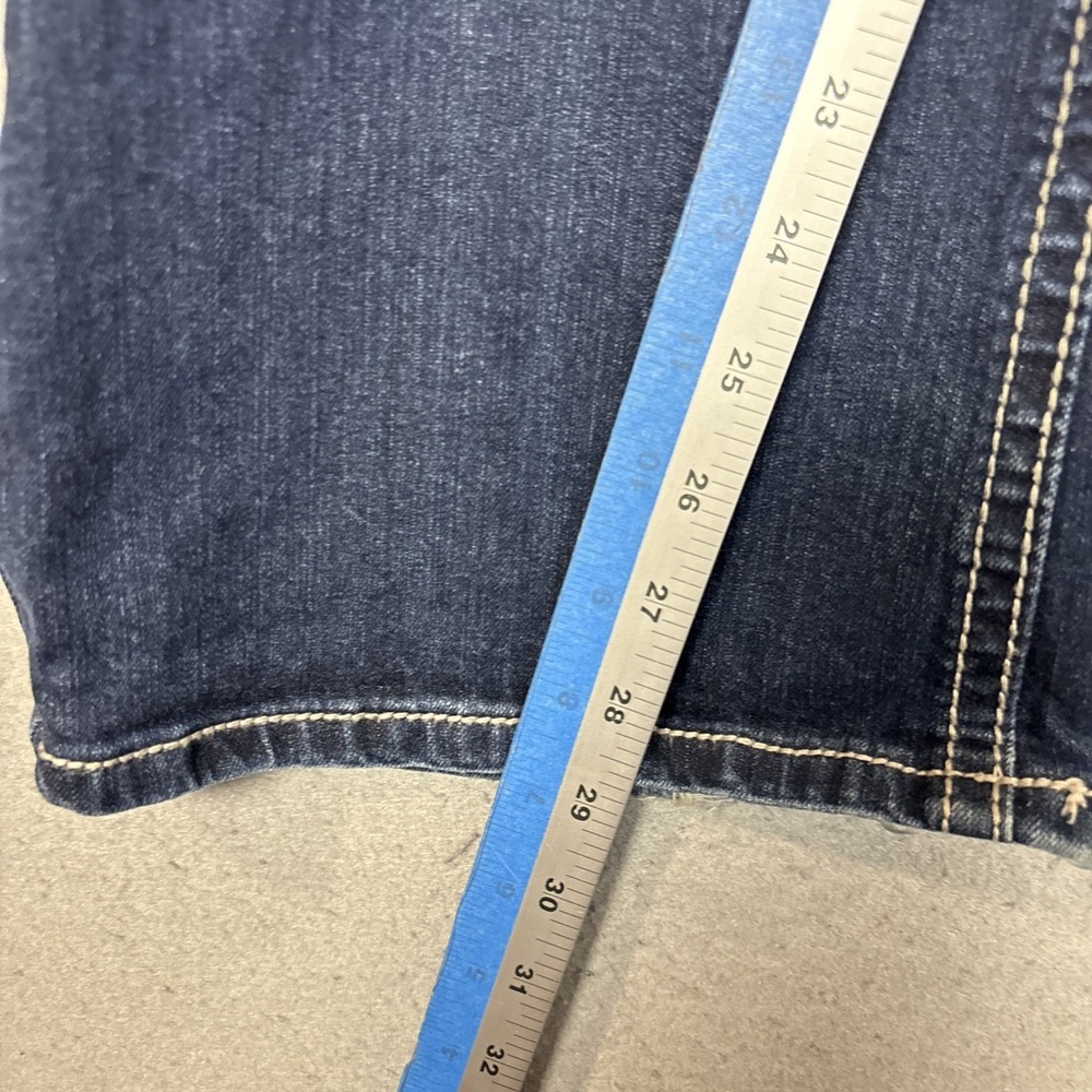 Maurices Bootcut Jeans Women Blue Denim Whiskered Faded Stretch Size 13/14 XS - Picture 10 of 13